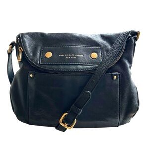 MARC BY MARC JACOBS Preppy Natasha Black Leather Crossbody Bag